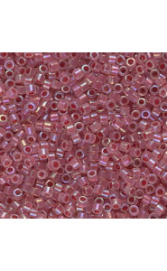 Miyuki delica Beads 11/0 - Claret lined opal ab DB-1746
